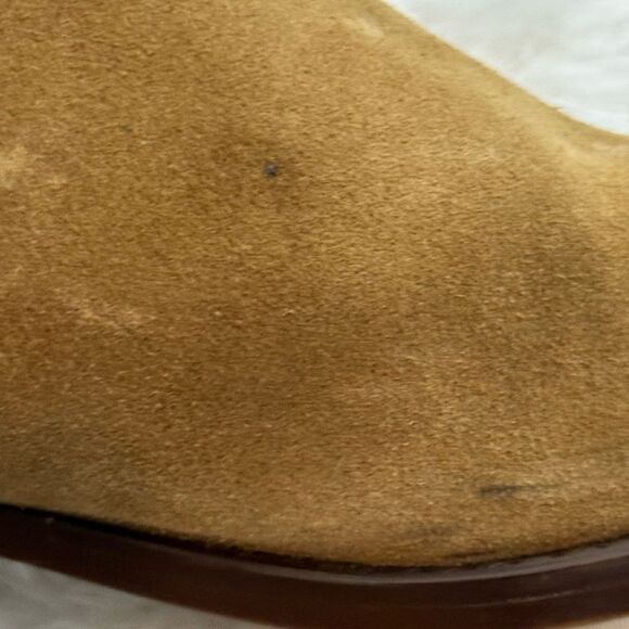 Zara Men's Leather Tan Suede Buckled Ankle Boots Size 40 US 7 - Picture 9 of 10